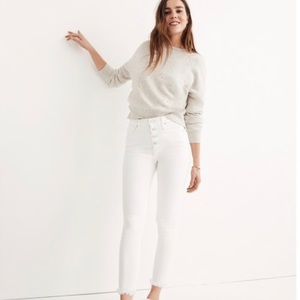 Madewell high-rise button-front skinny crop jeans